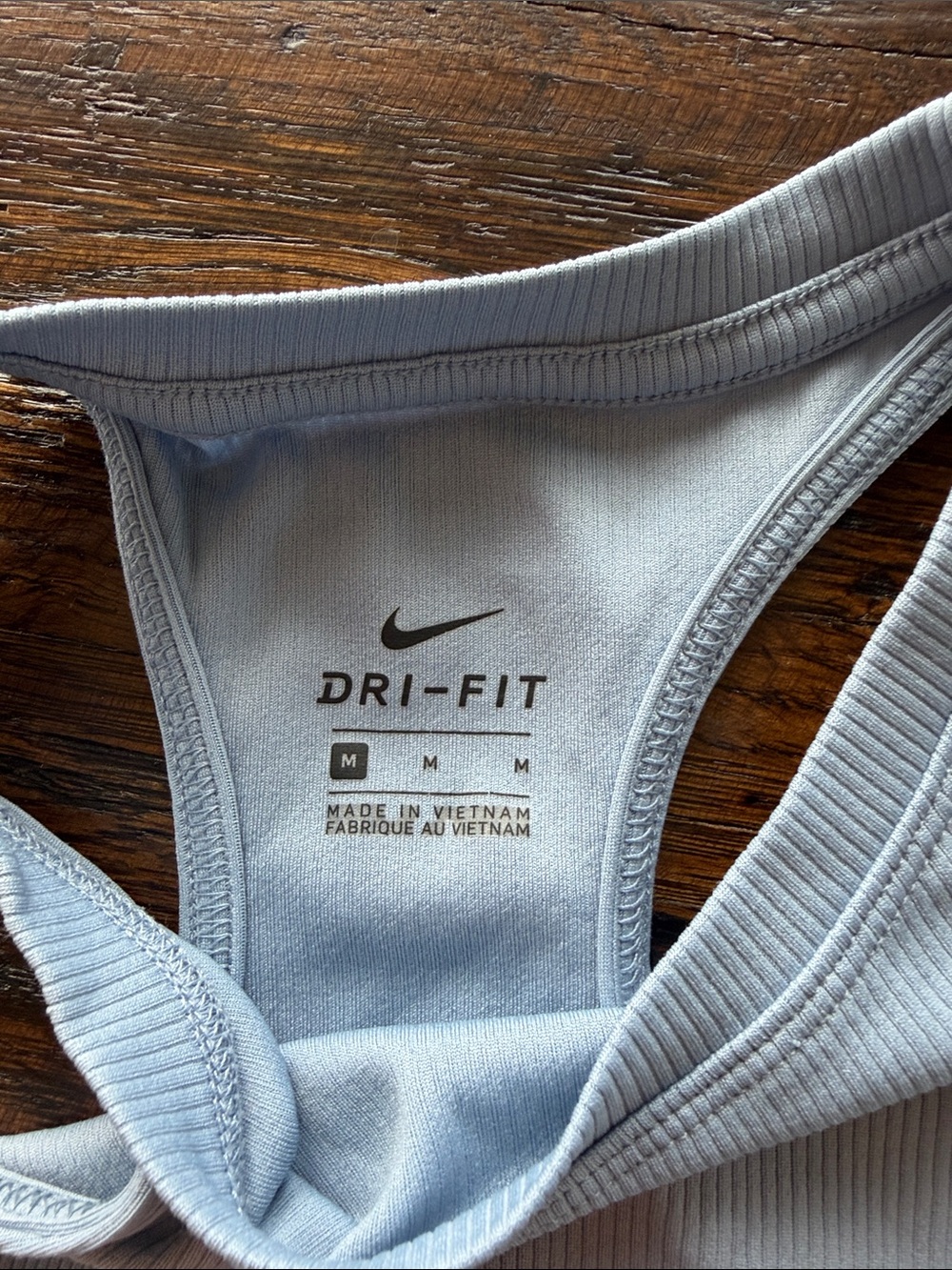 Nike White Ribbed Racerback Tank Top - Picture 2 of 3
